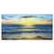 Designart - Ocean and waves at Sunrise - Sea & Shore Painting Print on Wrapped Canvas